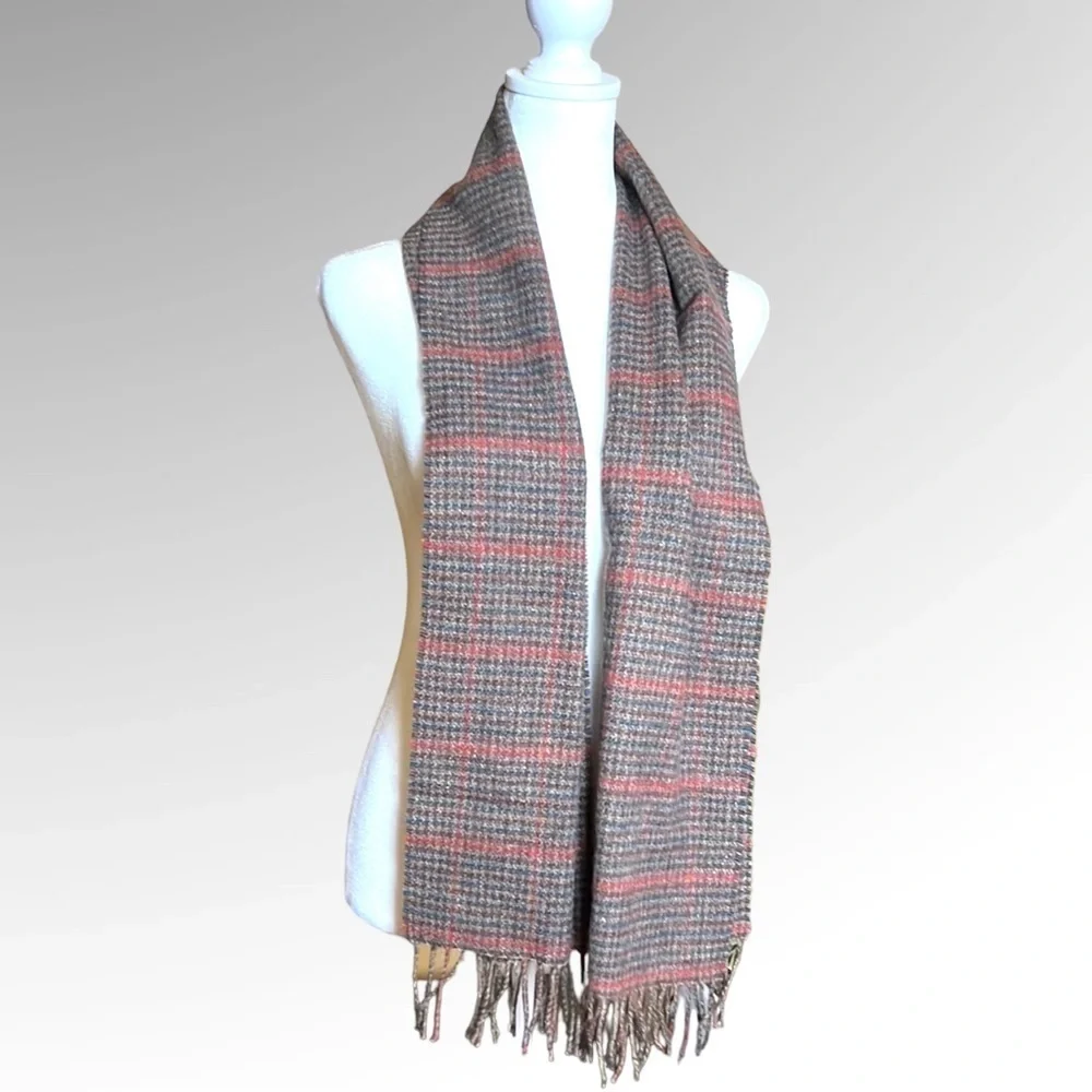Chrsitian Dior Plaid Lambswool Scarf